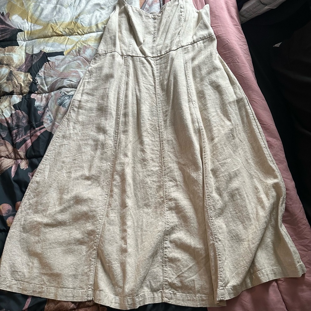 Beige Midi Dress
